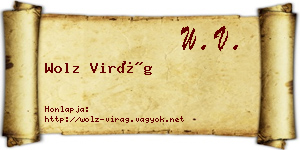 Wolz Virág névjegykártya
